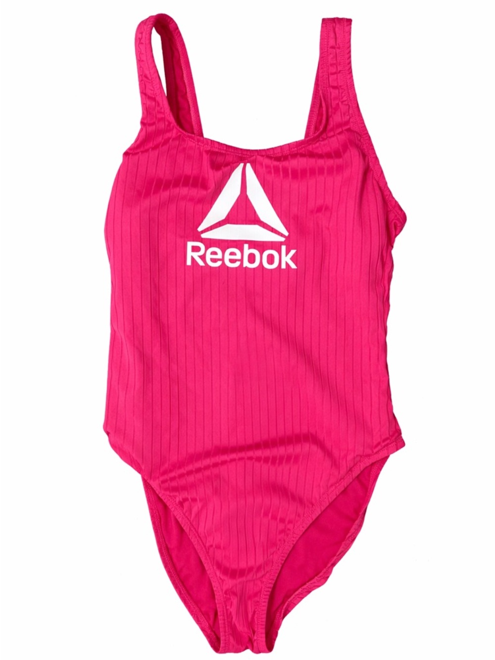 Reebok Women’s Pink Ribbed One-Piece Swimsuit